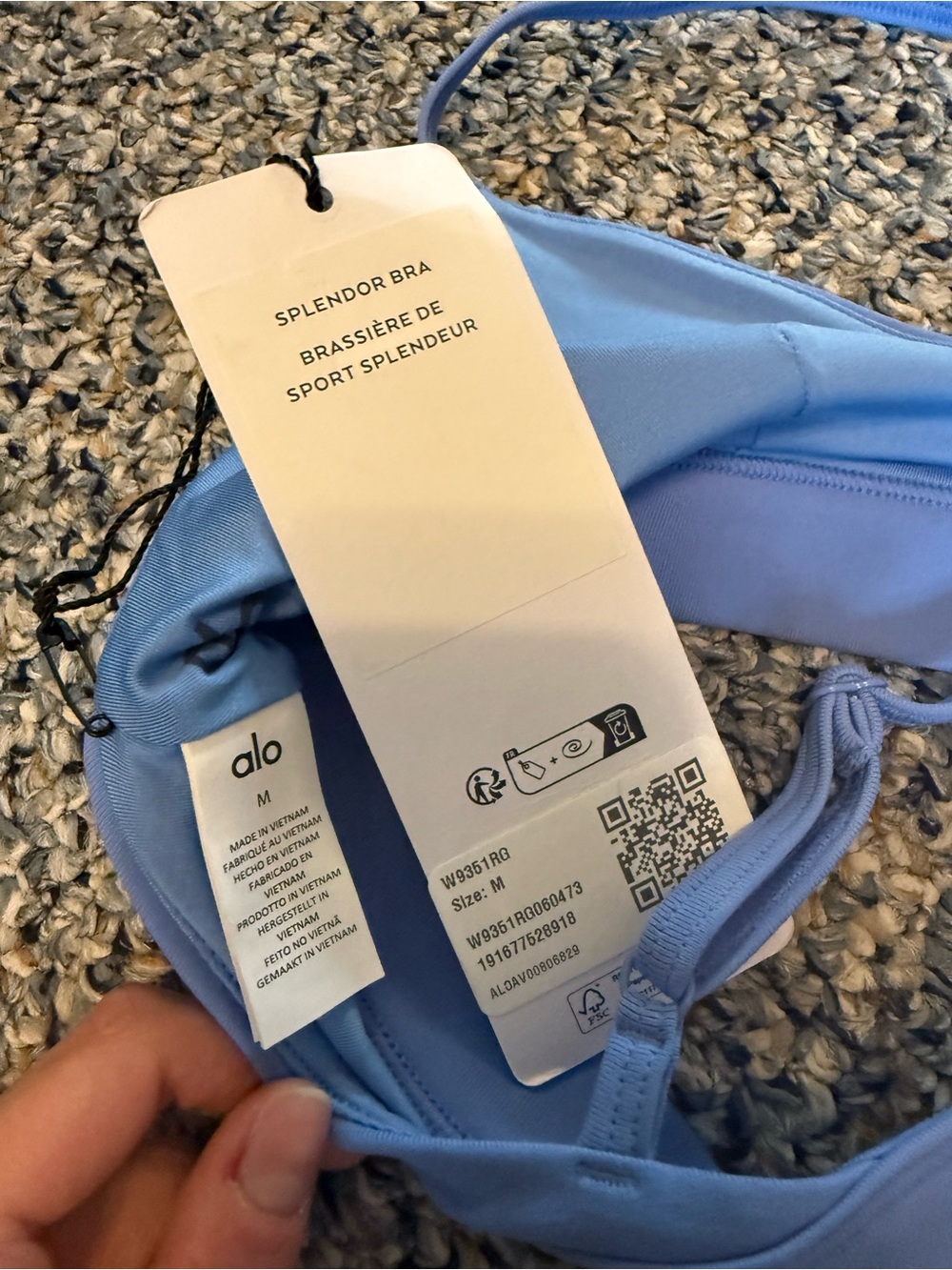 NWT ALO YOGA Crystal Clear Blue Set: Match Point Tennis Skirt and Splendor Bra - Picture 4 of 9